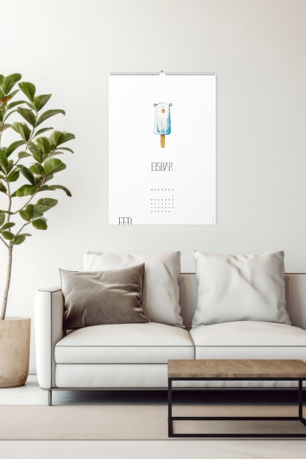 liebevoll illustrierter Jahreskalender 2026